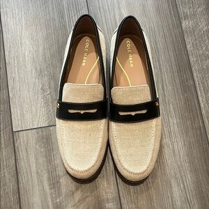 Cole Haan Tan and Black Loafers